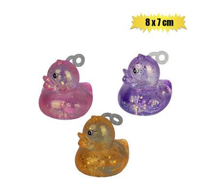 NOVELTY SQUEEZE DUCK GLITTER 8x7cm