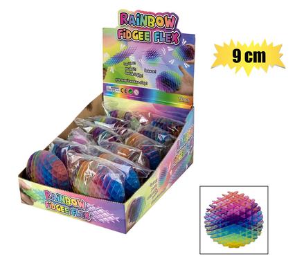 NOVELTY SENSORY FIDGET FLEXI RAINBOW 9cm