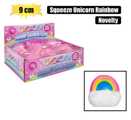 NOVELTY SQUEEZE UNICORN RAINBOW CLOUD 9c