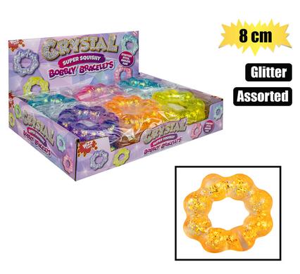 NOVELTY DONUT GLITTER ASSTD 8cm