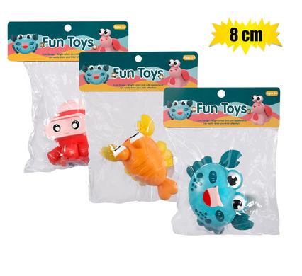 NOVELTY PRESS RELEASE ANIMALS 8cm ASSTD