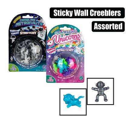 NOVELTY STICKY WALL CREEBLERS ASSTD