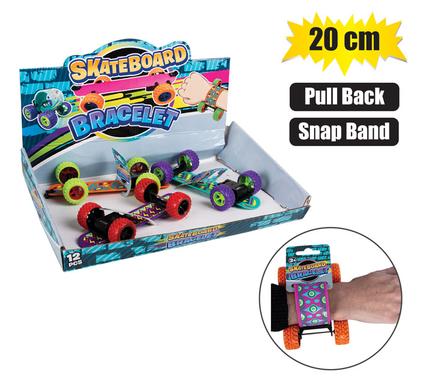 NOVELTY SLAP BAND P/B SKATEBOARD 20cm