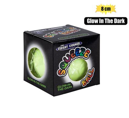 NOVELTY BALL STRESS GLOW IN DARK, 8cm