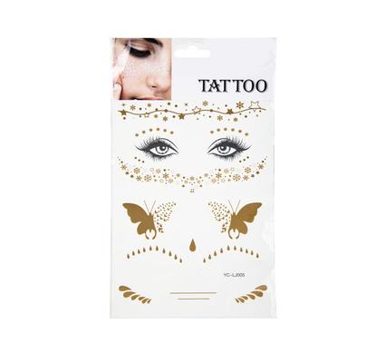 STICKER TATTOO TEMP FACE FESTIVAL GOLD