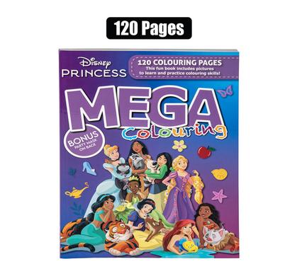BOOK COLOURING MEGA DISNEY PRINCESS 120P