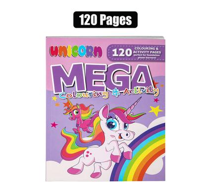 BOOK COLOURING MEGA UNICORN 120P