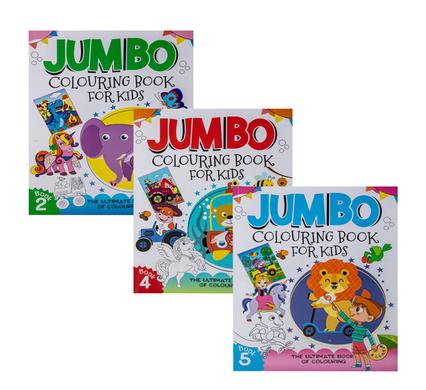 BOOK COLOURING JUMBO 144P ASST