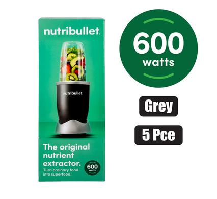 NUTRIBULLET BLENDER ORGNL 600W 5PCE GREY