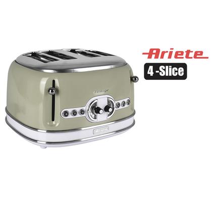 ARIETE TOASTER VINTAGE 4 SLICE BEIGE