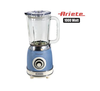 ARIETE BLENDER VINTAGE GLASS 1000w BLUE