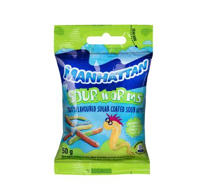 SWEET GUMMY MH MINI SOUR WORMS 50g (TH)