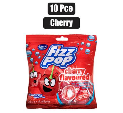 SWEET LOLLY BN FIZZ POP CHERRY10PC