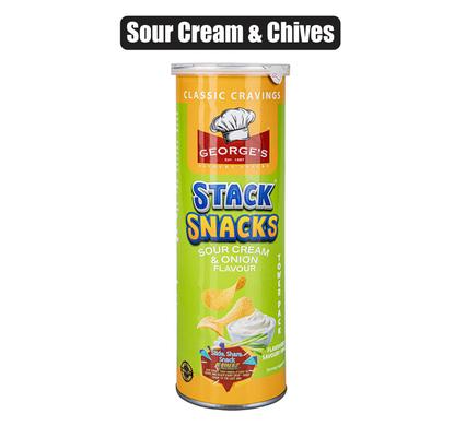 SNACK GEO S/CREAM&ONION STACK CRISP 100g