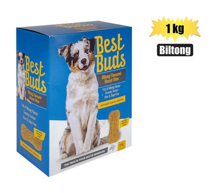 BEST BUDS DOG BISCUITS BILTONG FLAV 1kg