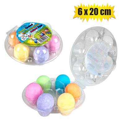 SWEET CHOC RP EGGS S/COATED COLOUR 6X20g